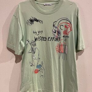 Zara Mint Green Crew Neck Tee
